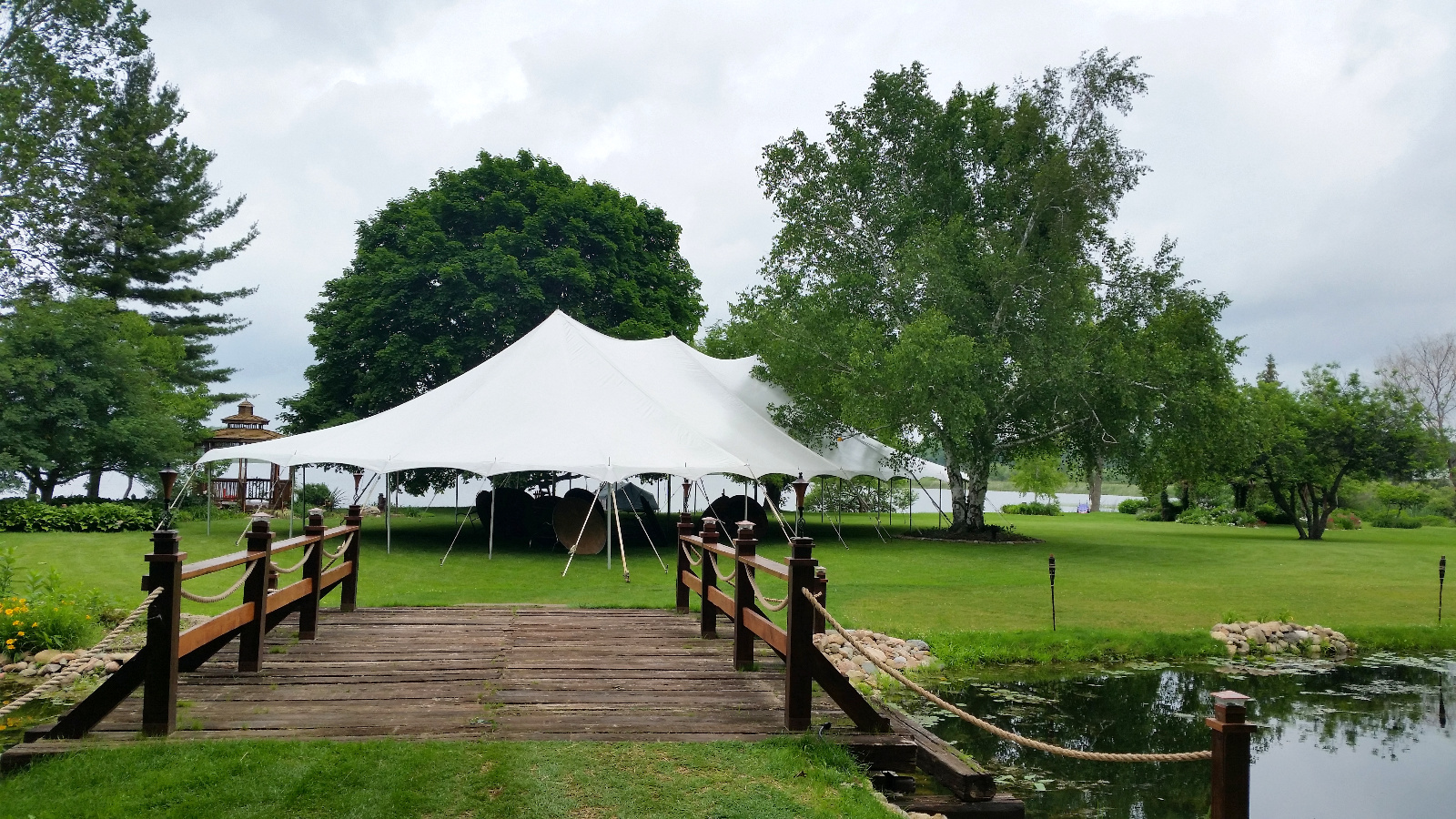 Tent set up for Reception